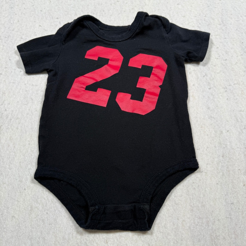 Jordan Brand Baby Boys Black Red 23 Graphic Bodysuit 6/9M Michael Jordan SKU 657